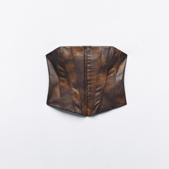 Zara faux leather high waisted pants with pockets - Picture 11 of 11